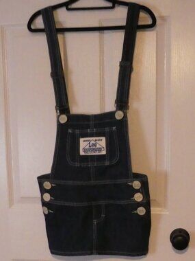 LEE, Union Made, blue overall denim skirt, small